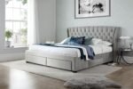 Newton Grey Velvet 4 Drawer Storage Bed
