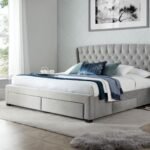 Newton Grey Velvet 4 Drawer Storage Bed