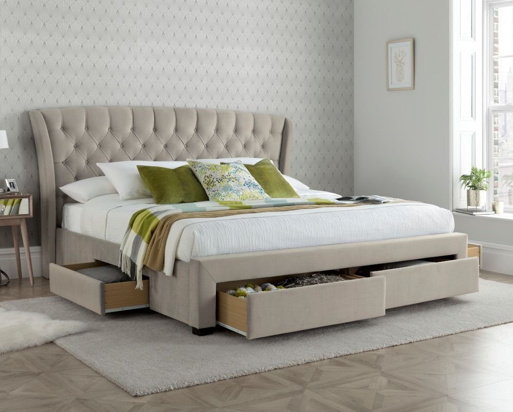 newton_warmstone_1_convert.io_.jpg Newton Warmstone Velvet 4 Drawer Storage Bed