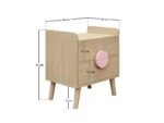 Noah 2 Drawer Bedside Table & - Image 2