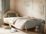 Noah Single Curved Headboard Bed &