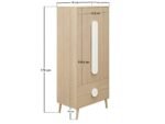 Noah 2 Door Wardrobe with 2 Drawers & - Image 2