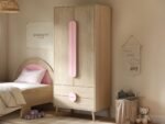 Noah 2 Door Wardrobe with 2 Drawers & - Image 3