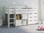 Nora Mid Sleeper Storage Cabin White - Image 3