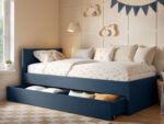 Oli Single Wooden Bed with Drawers - Image 3