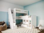 Oscar Triple Bunk Bed White