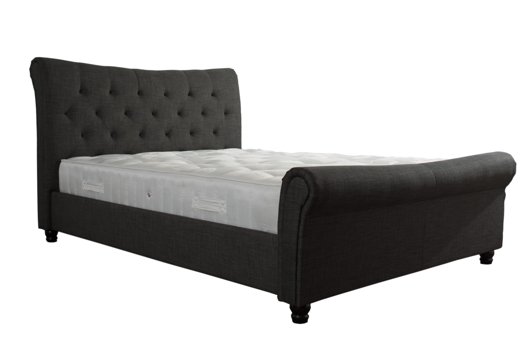 p9c3235_1.jpg Artisan Fabric Bed Frame Grey - Image 1