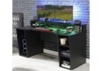 Power X LED Gaming Desk Black