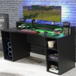 Power X LED Gaming Desk Black