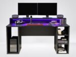 Power X LED Gaming Desk Black - Image 2