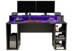 Power X LED Gaming Desk Black - Image 3