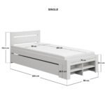 Pradis Single Storage Bed White - Image 2