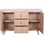 Ashford Natural Marble & Wood Extra Large Sideboard - Image 4