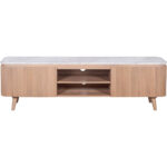 Ashford Natural Marble & Wood Large Tv Cabinet