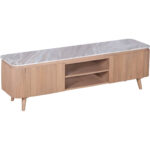 Ashford Natural Marble & Wood Large Tv Cabinet - Image 2