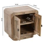 Hudson Carved Mango Wood Mini Sideboard - Image 5