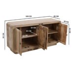 Hudson Carved Mango Wood 4 Doors Large Sideboard - Image 6
