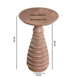 Valencia Cane & Mango Wood Side Table - Image 3