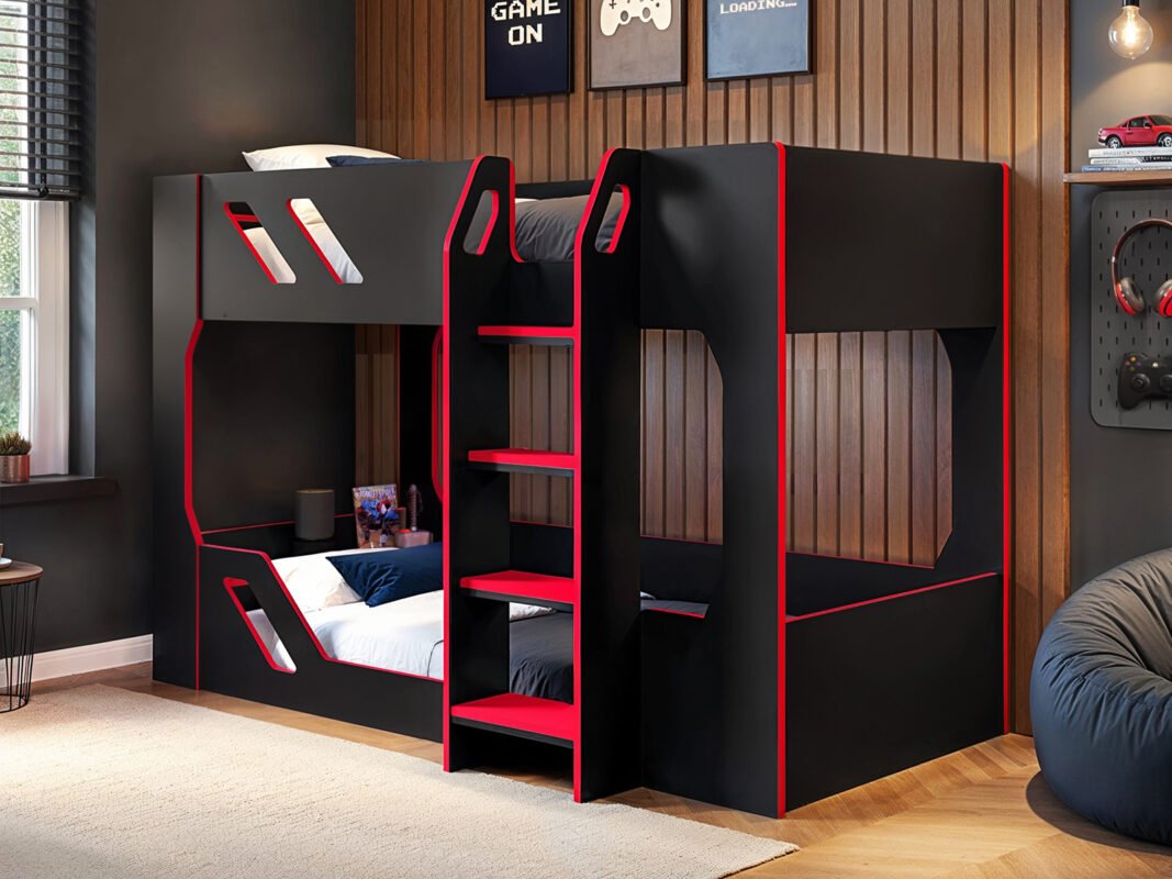 Shuttle Gaming Bunk Bed Black & Red