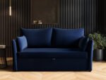 Skyler 2 Seater Sofa Bed Navy Velvet