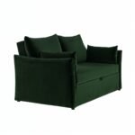 Skyler 2 Seater Sofa Bed Navy Velvet - Image 11