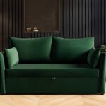 Skyler 2 Seater Sofa Bed Bottle Green Velvet