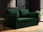 Skyler 2 Seater Sofa Bed Navy Velvet - Image 5