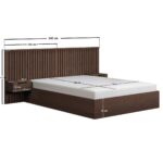 Taylor Hotel Ottoman Bed with Side Tables Walnut - Image 2