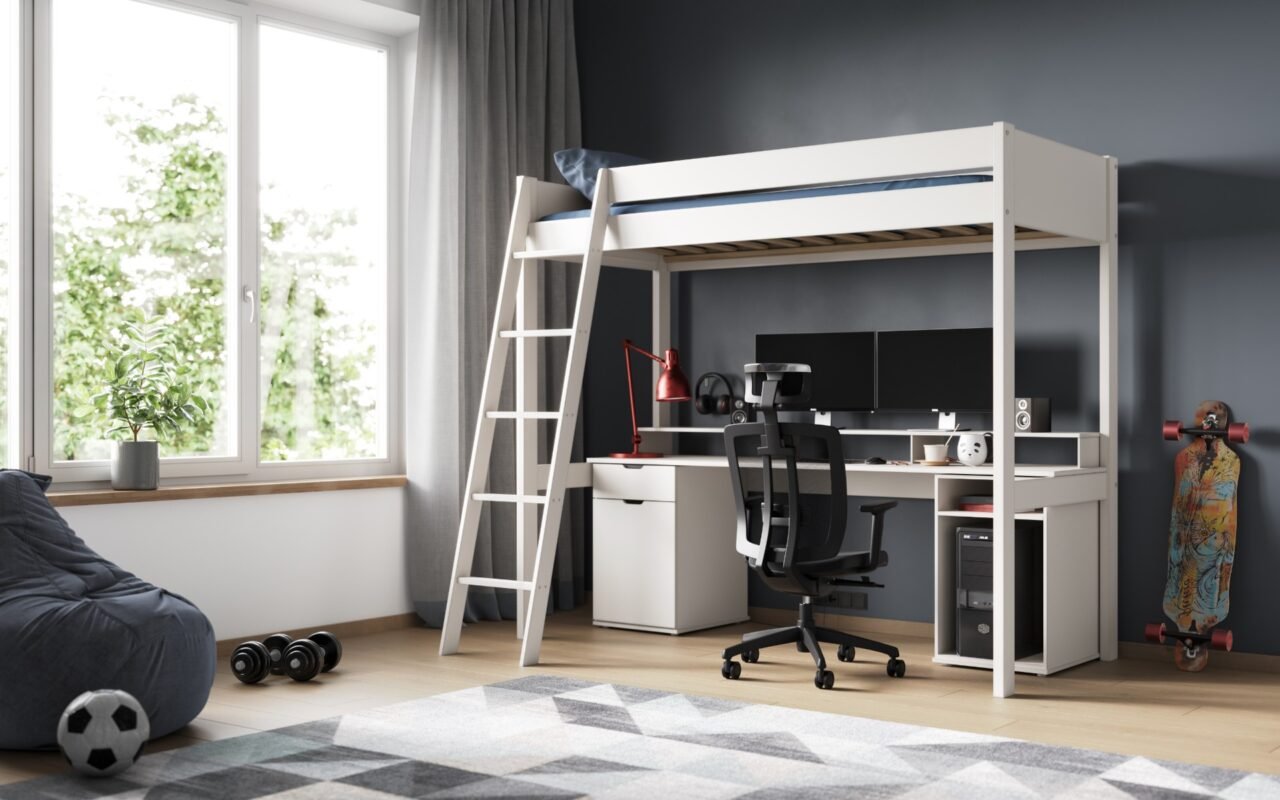 Tera Solid Wood Gaming High Sleeper Bed