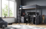 Tera Solid Wood Gaming High Sleeper Bed - Image 2