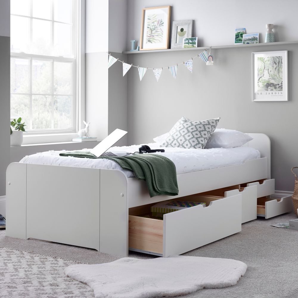 trend_white_wooden_4_drawer_storage_1_.jpg Trend White Wooden 4 Drawer Storage Bed