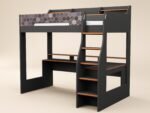 Ultimate Lumi Highsleeper with Desk Charcoal & Orange - Image 5