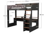 Ultimate Lumi Highsleeper with Desk Charcoal & Orange - Image 7