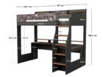 Ultimate Lumi Highsleeper with Desk Charcoal & Orange - Image 8
