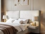 Vera Hotel Bed with Bedside Tables Cream - Image 4
