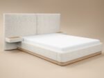 Vera Hotel Bed with Bedside Tables Cream - Image 5