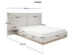 Vera Hotel Bed with Bedside Tables Cream - Image 8