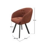 Vito Brown Dining Chair Set of 2 - Image 2