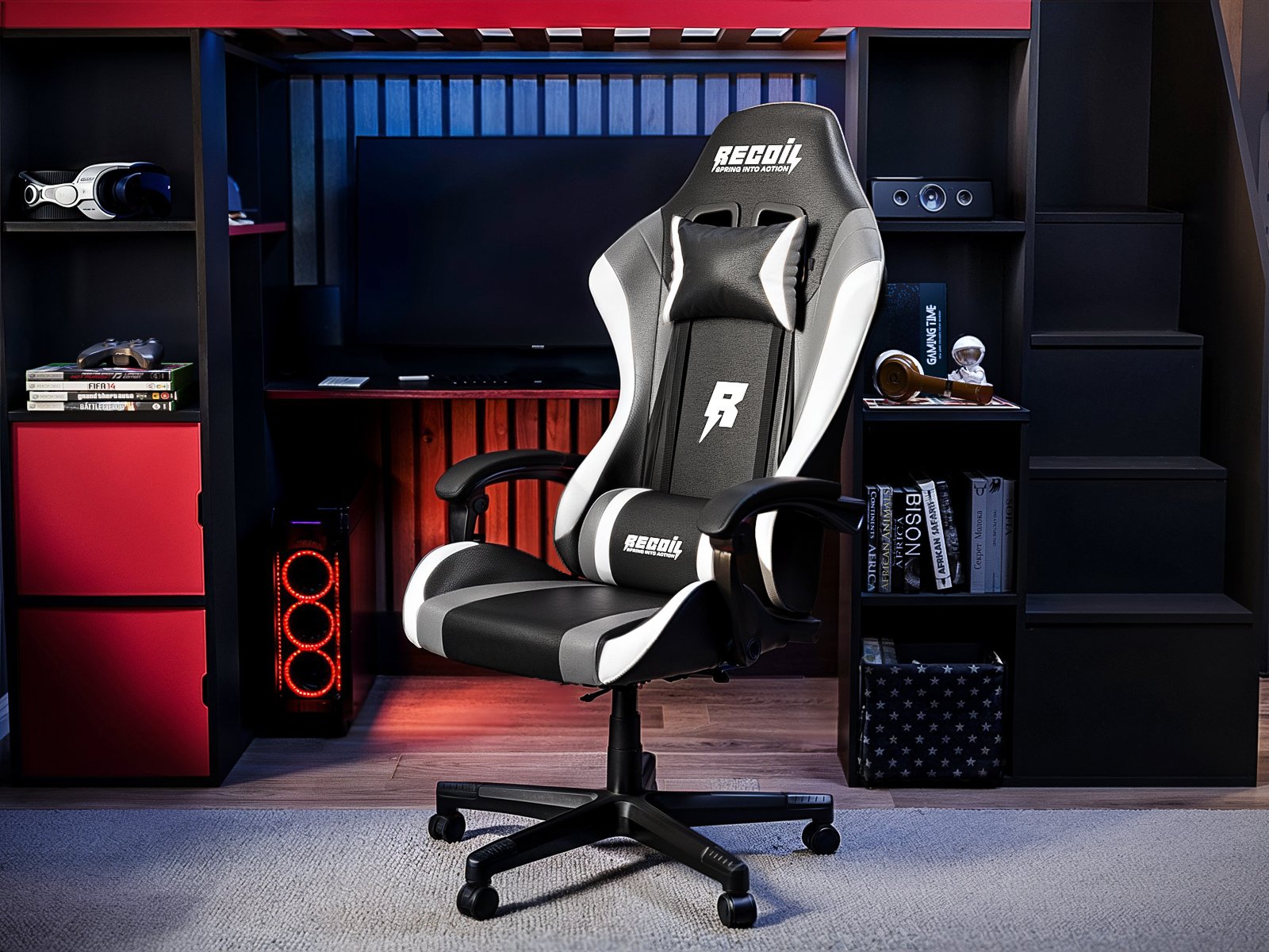 vortex-chair-hq-1 Vortex Gaming Chair PU Leather Black & Red