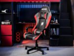 Vortex Gaming Chair PU Leather Black & Red - Image 4