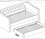 Artisan Day Bed with Trundle Grey Hannah - Image 3