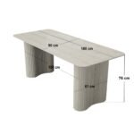 Zoya Sintered Stone Rectangular Dining Table - Image 6