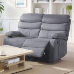 2 Seater Manual Recliner Sofa - Dark Grey