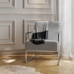 Ritz Dove Grey and Silver Chair - Image 2
