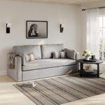 Newport Light Grey 2 Seater Sofa - Image 4