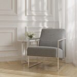Ritz Dove Grey and Silver Chair - Image 3