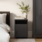 Dillon Black Bedside Cabinet - Image 3