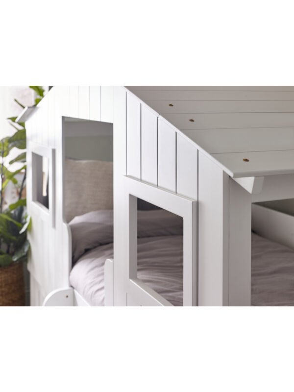 Acorn 90cm Single White Treehouse Midsleeper Bed with Storage - Image 14