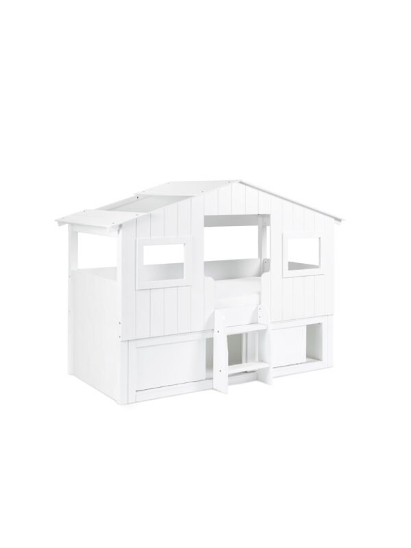Acorn 90cm Single White Treehouse Midsleeper Bed with Storage - Image 5