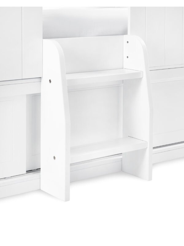 Acorn 90cm Single White Treehouse Midsleeper Bed with Storage - Image 7